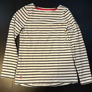 Joules striped boatneck shirt, size 4, 100% cotton